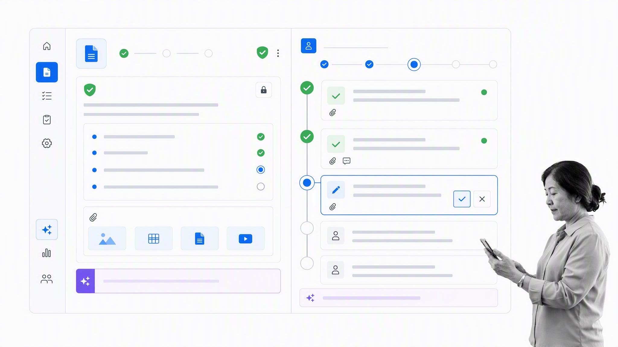 Process Street governed document connected to an operational workflow
