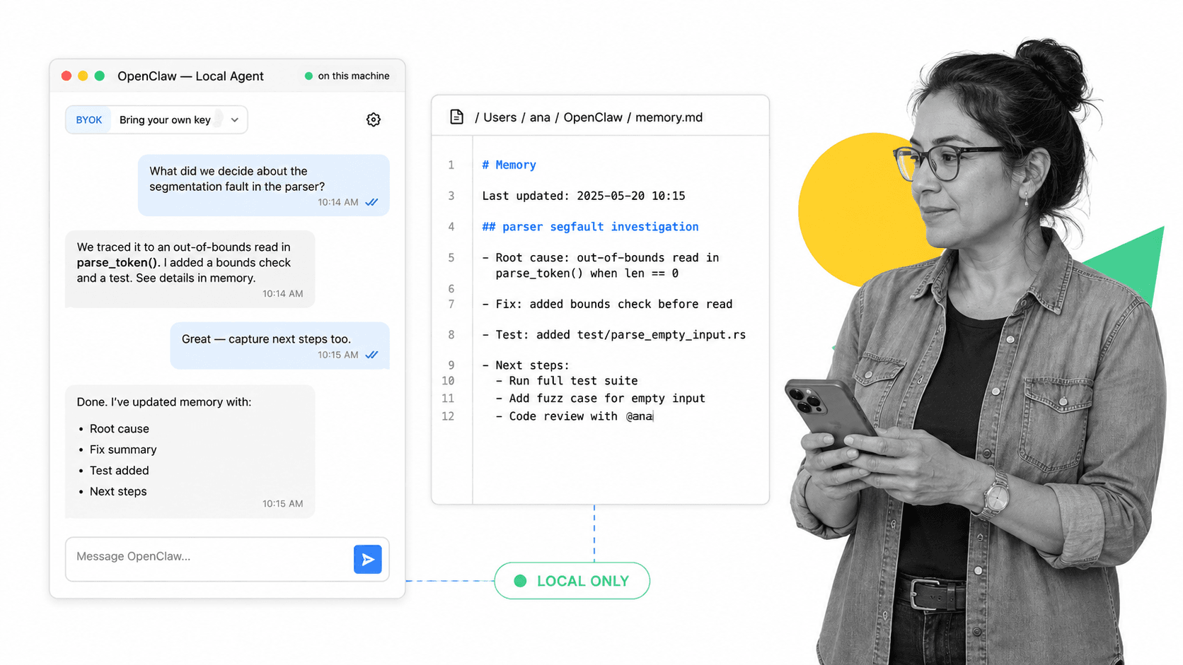 OpenClaw local-first AI assistant in a chat app - Hyperagent alternative