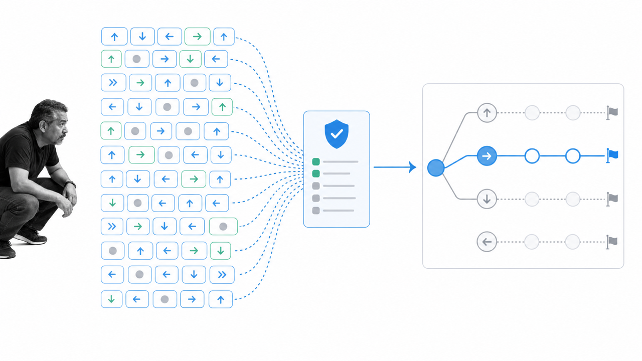 Audience commands passing through moderation to choose a shared streaming path