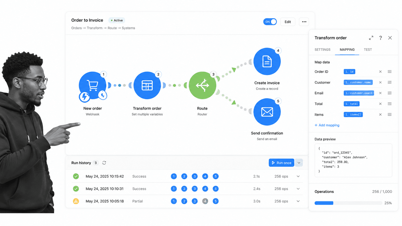 Make Jitterbit alternative interface for Visual scenario building and branching automation