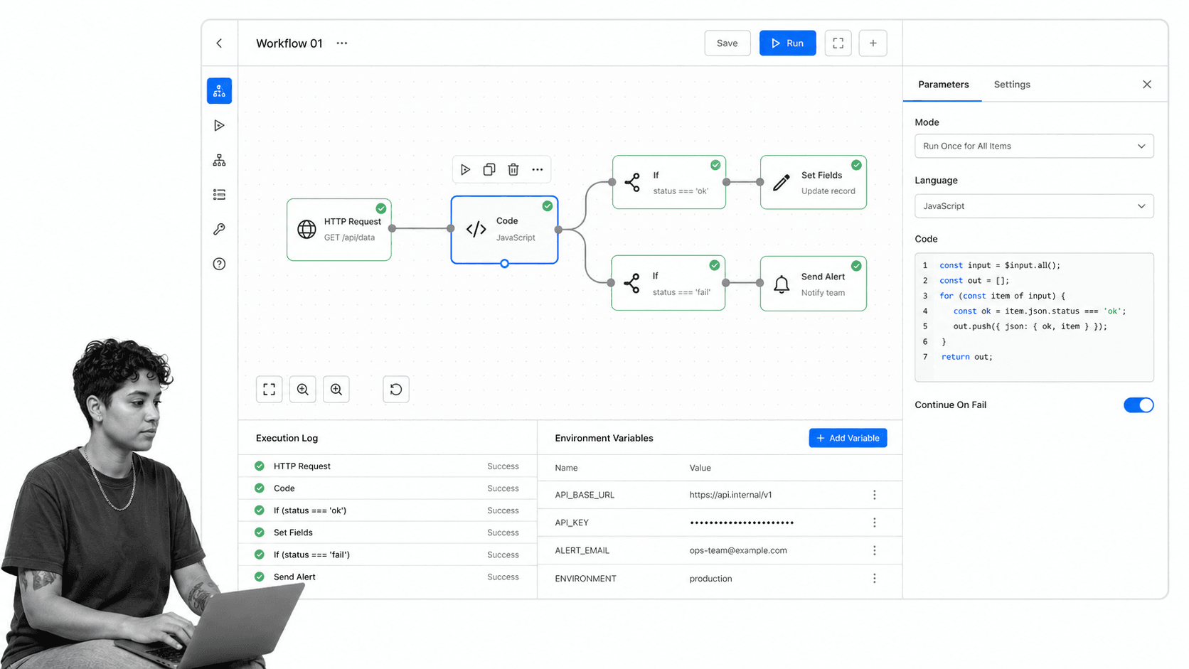 n8n MuleSoft alternative interface for Technical teams that want node-based workflows