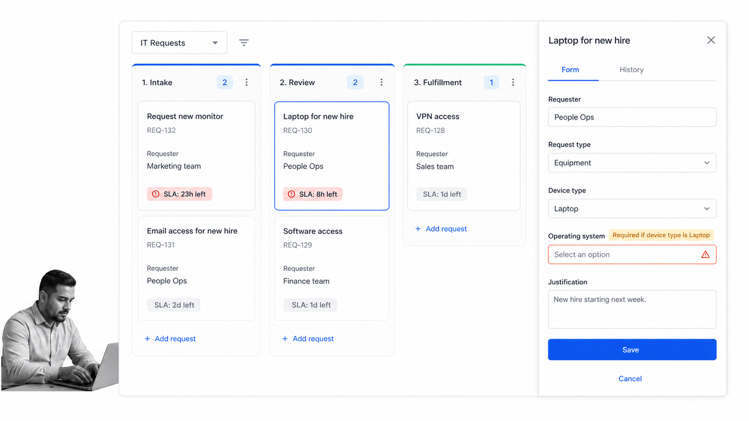 Pipefy card-based process pipeline for SMB process management