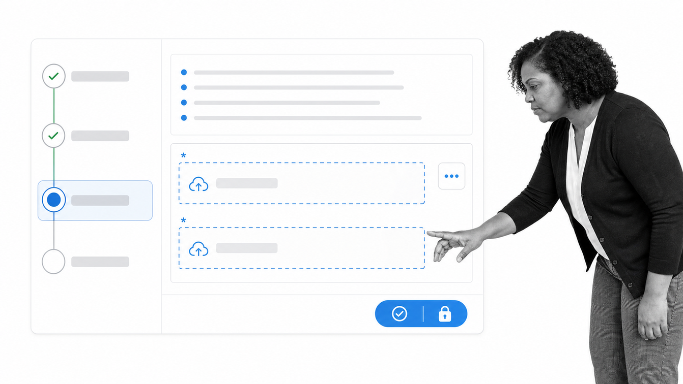 Process Street workflow run with an approval task and evidence fields