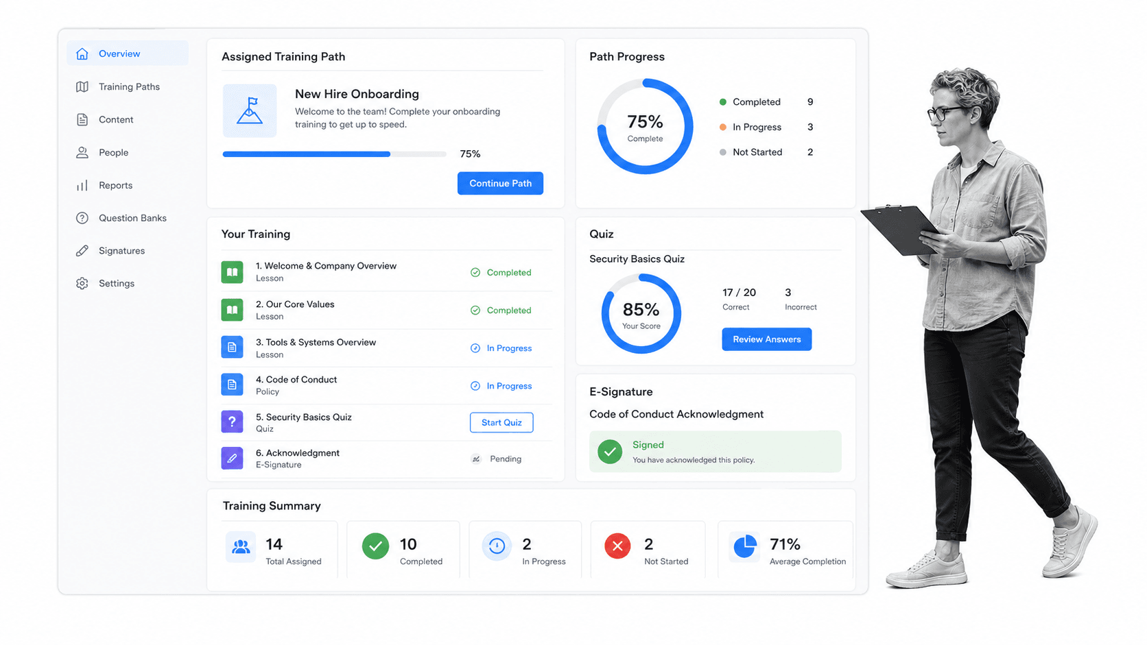 Trainual product interface for the best Process Street alternatives comparison