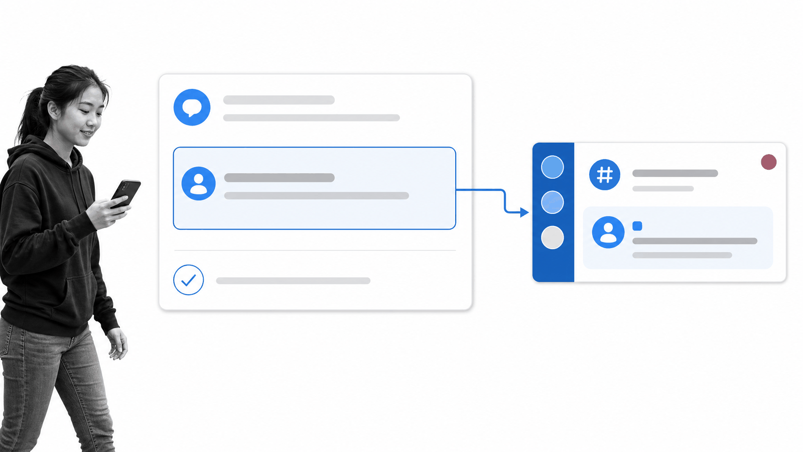 Workflow activity routed into a team communication channel