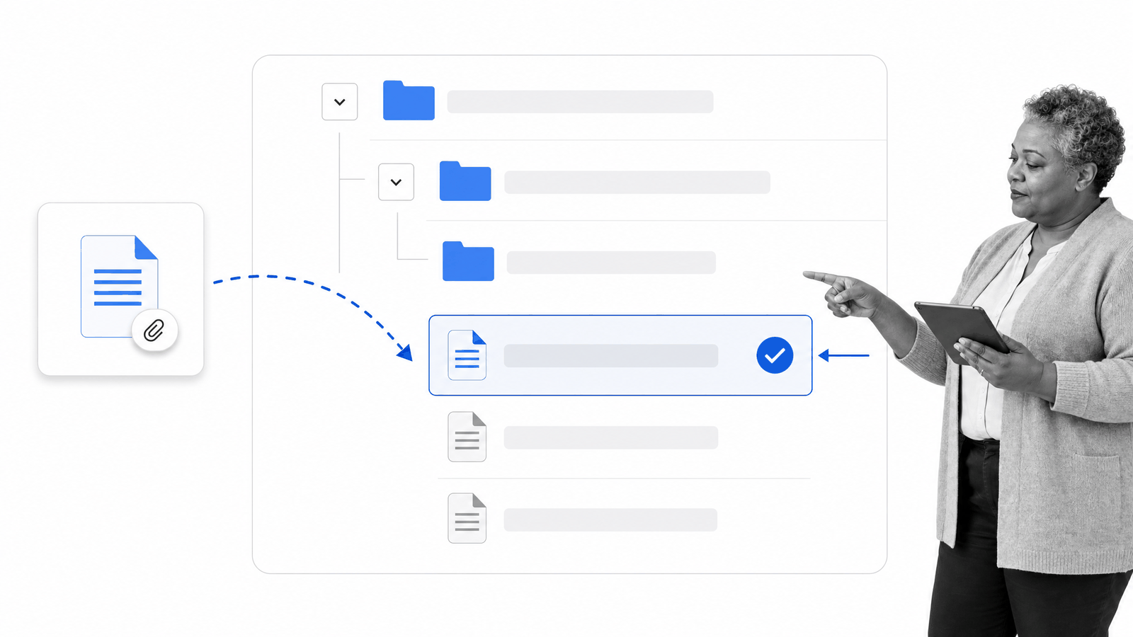 Workflow attachment routed into a cloud storage folder