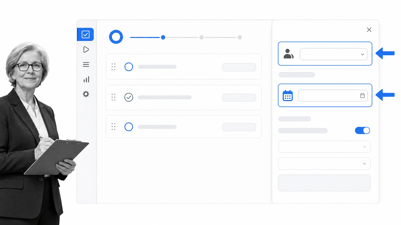 Workflow owner and due date configuration