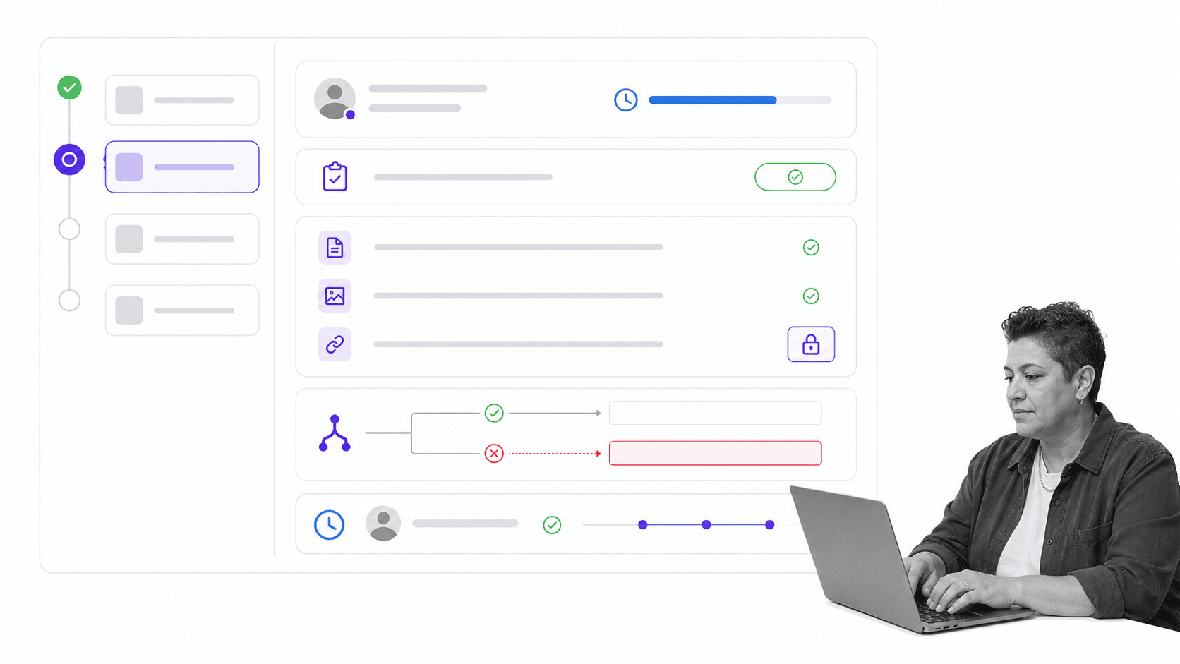 Process Street task workflow run with evidence, approval, and exception routing
