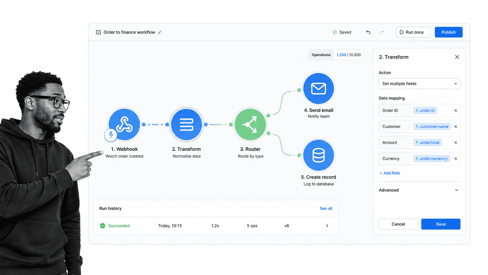 Make Tray.ai alternative interface for Visual scenario building and branching automation