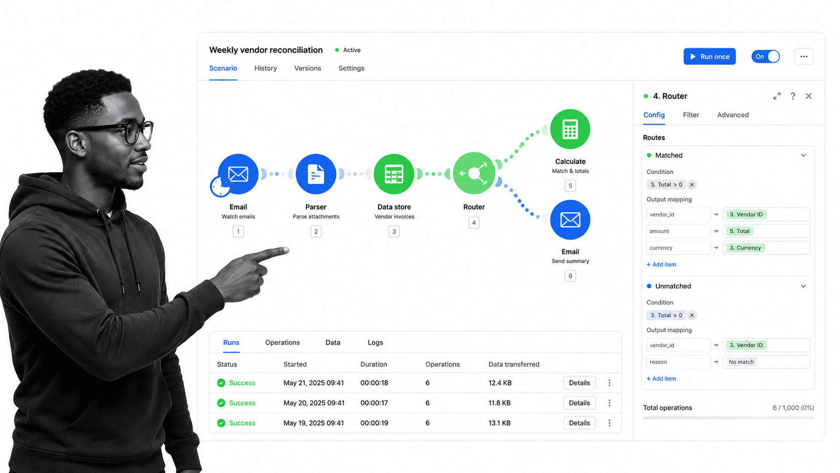 Make Workato alternative interface for Visual scenario building and branching automation