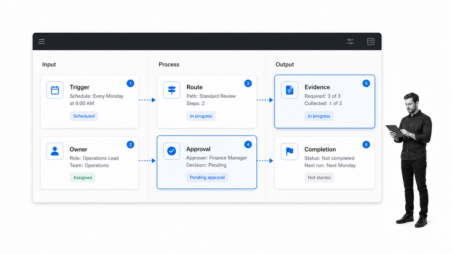 Workflow management app execution path