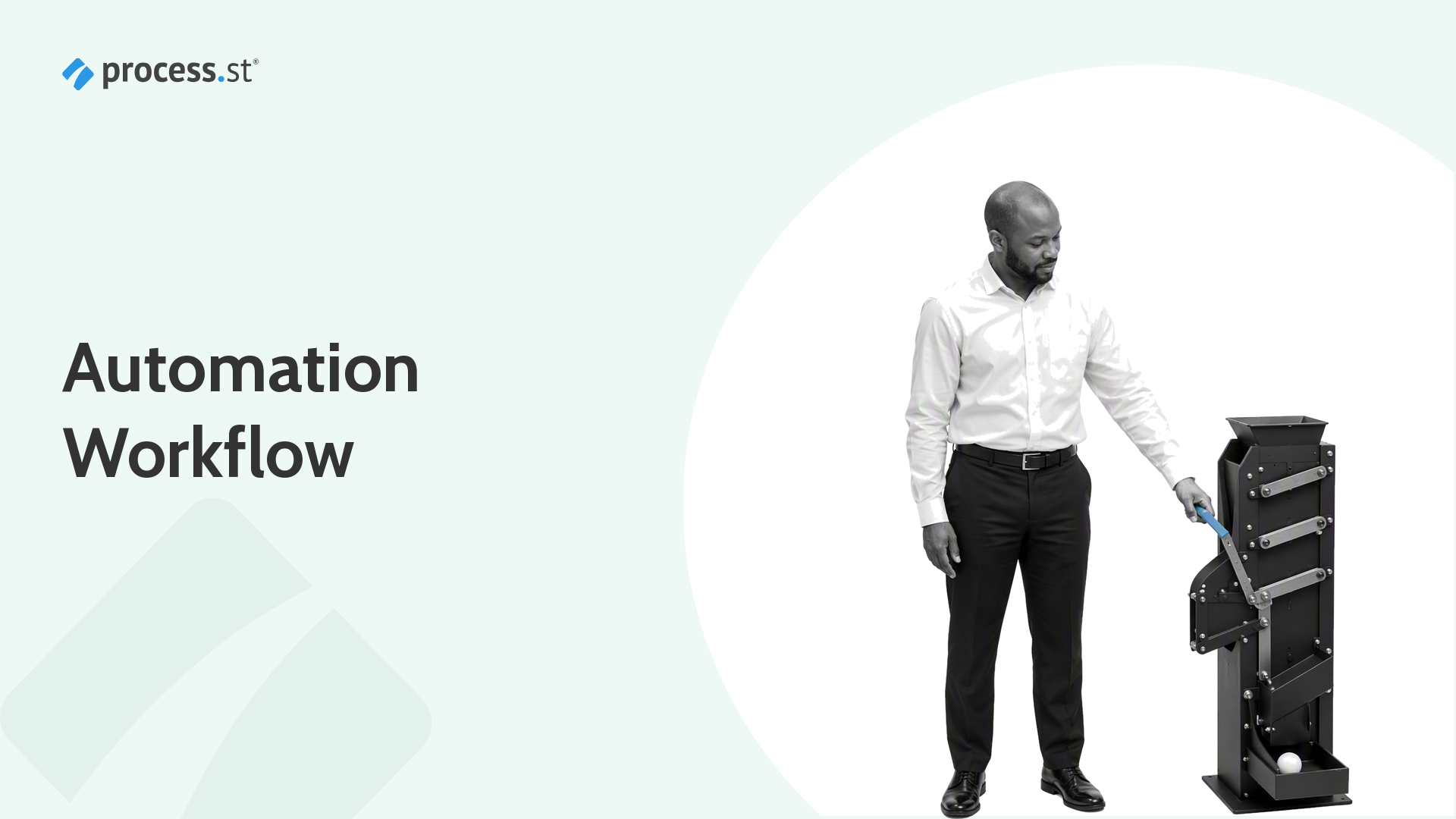 Automation workflow with a controlled routing machine and operations architect
