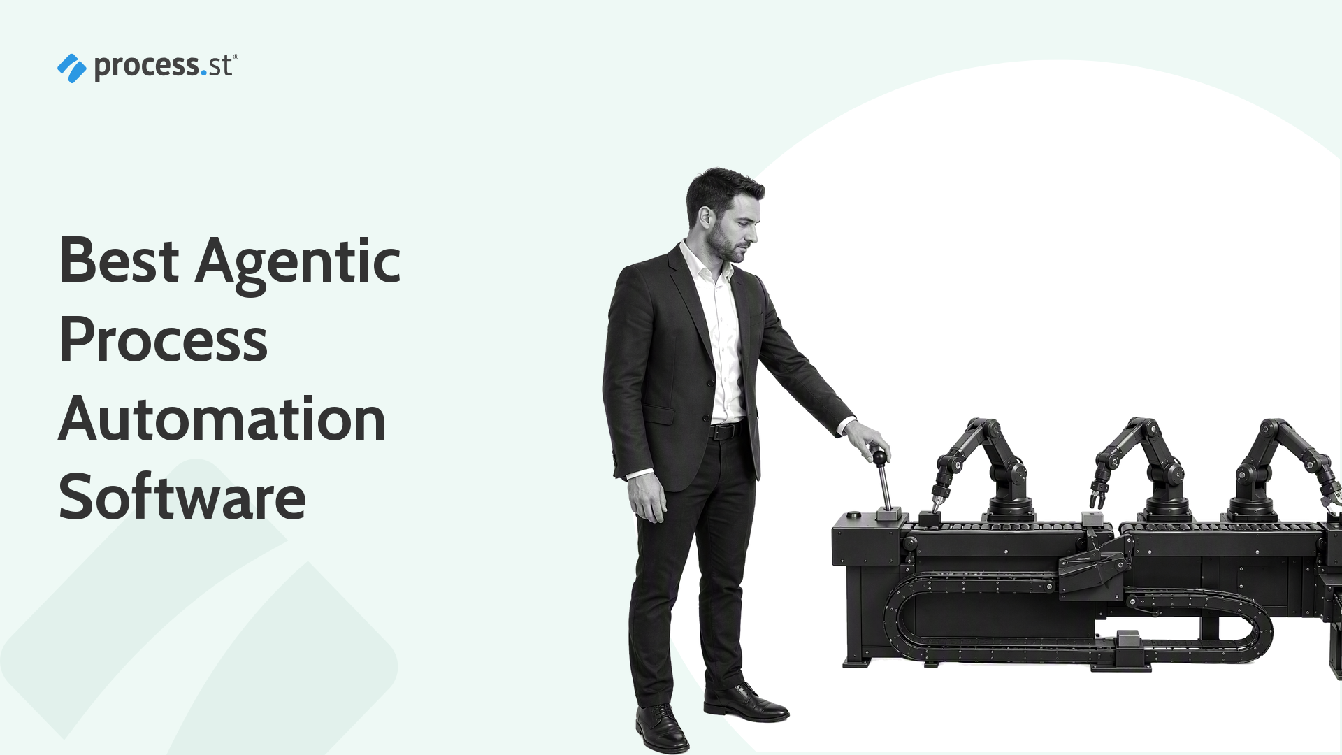 Best agentic process automation software represented by an operations architect directing a governed multi-agent assembly line