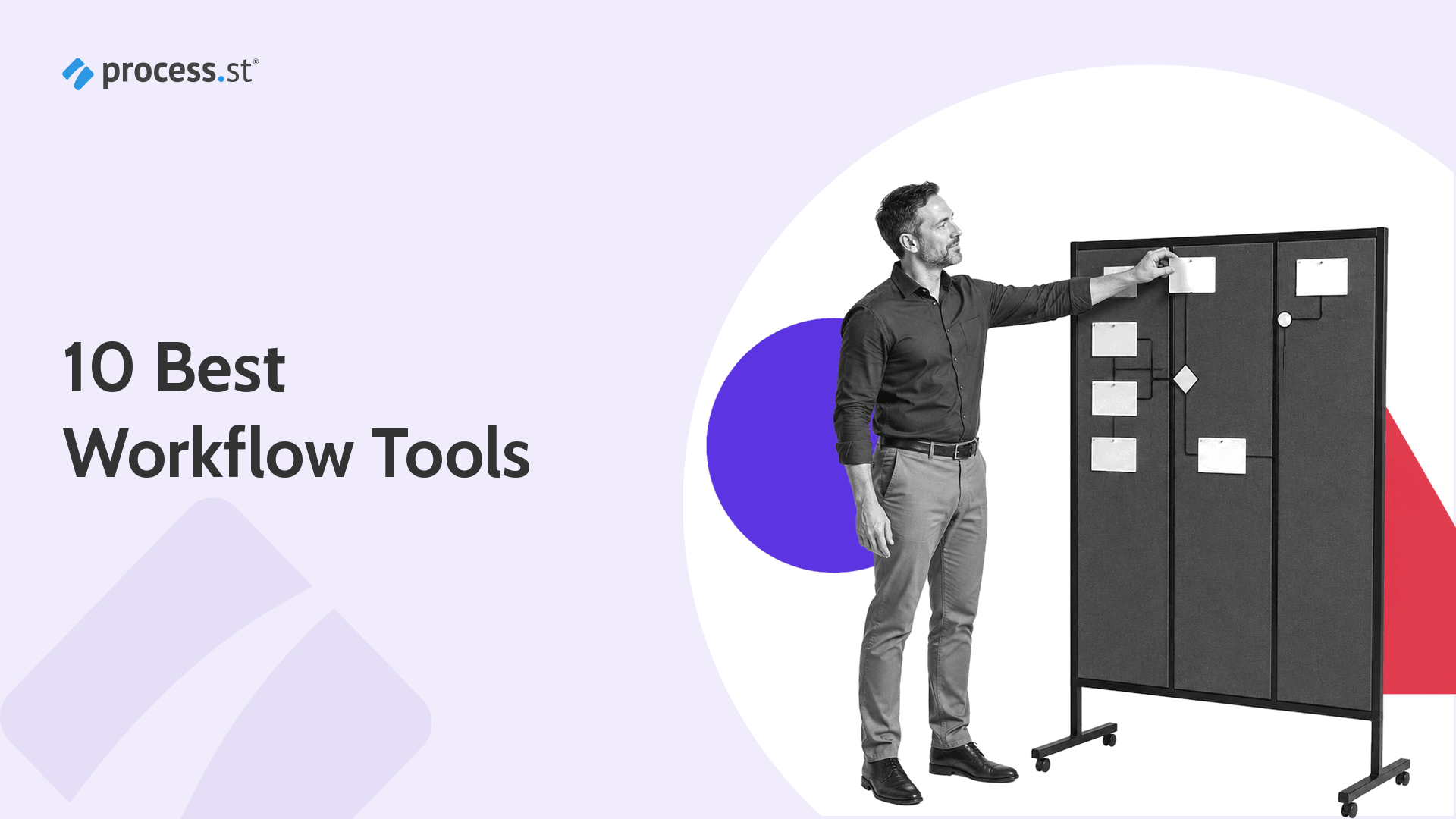 Operations leader moving work across a physical kanban board for the best workflow tools