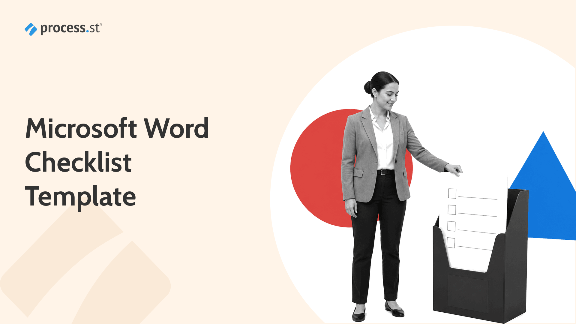 Operations professional organizing an editable Microsoft Word checklist template
