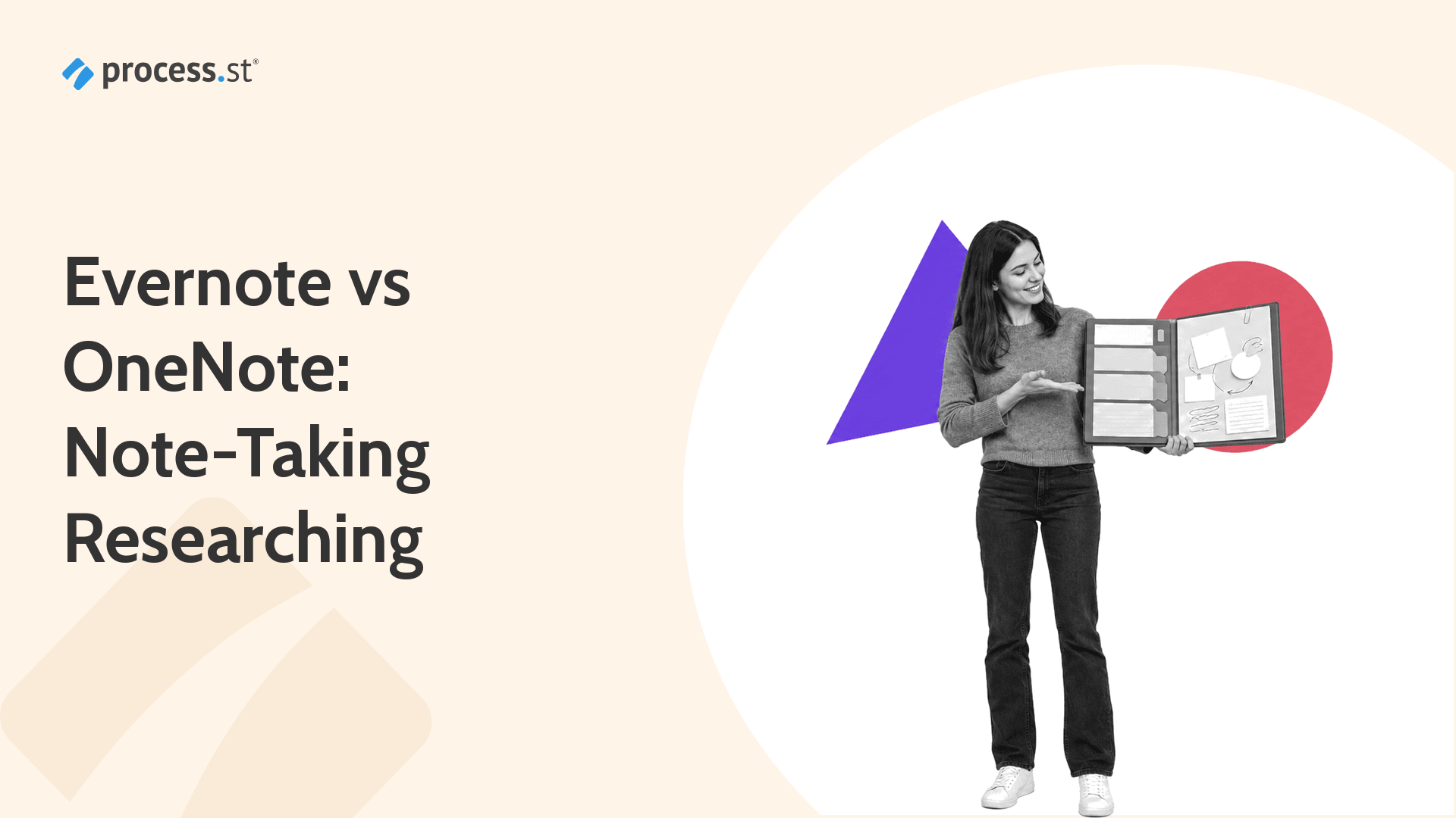 Researcher comparing structured and freeform note-taking in Evernote and OneNote