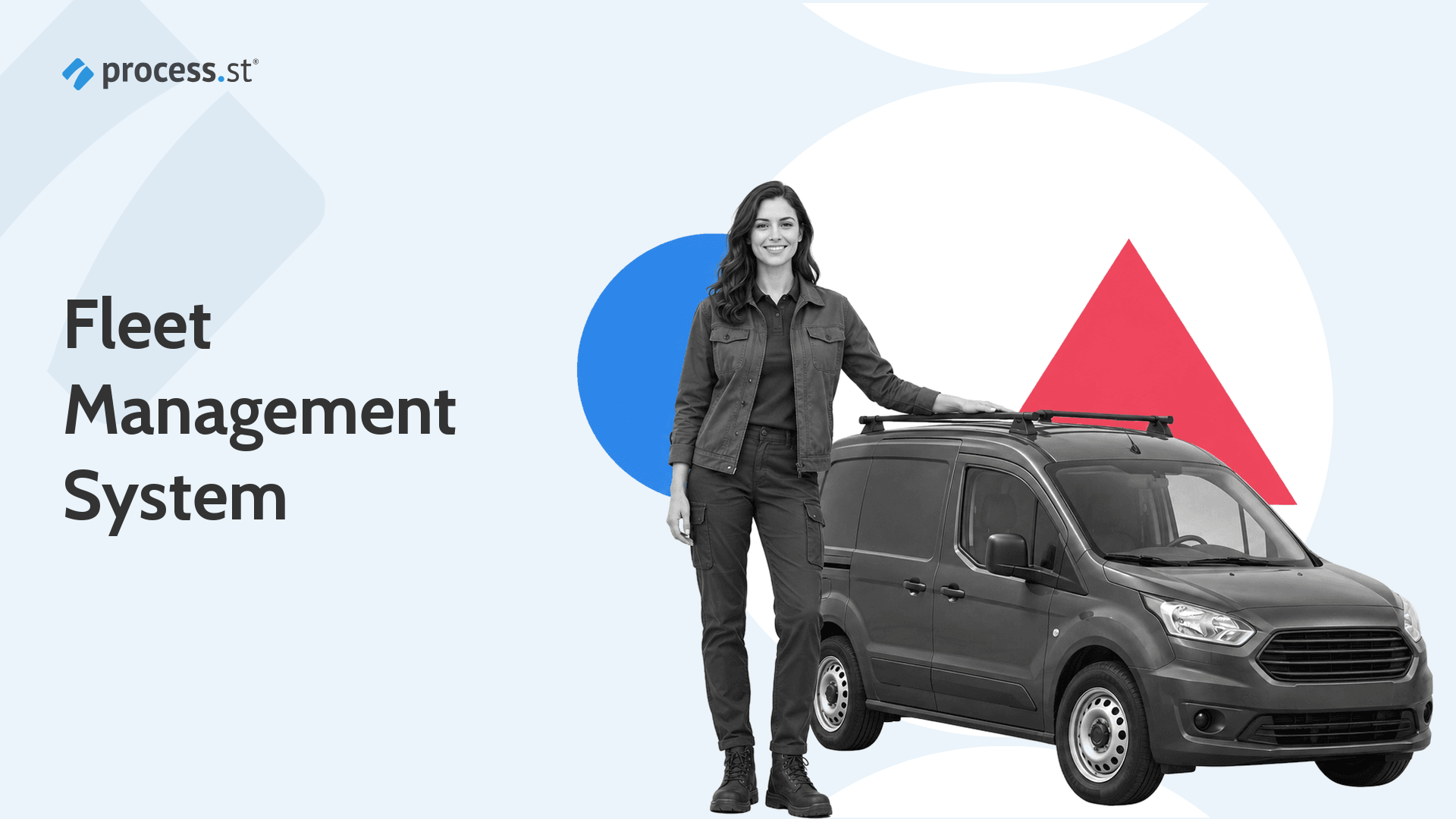 Fleet operations manager presenting a miniature commercial service van