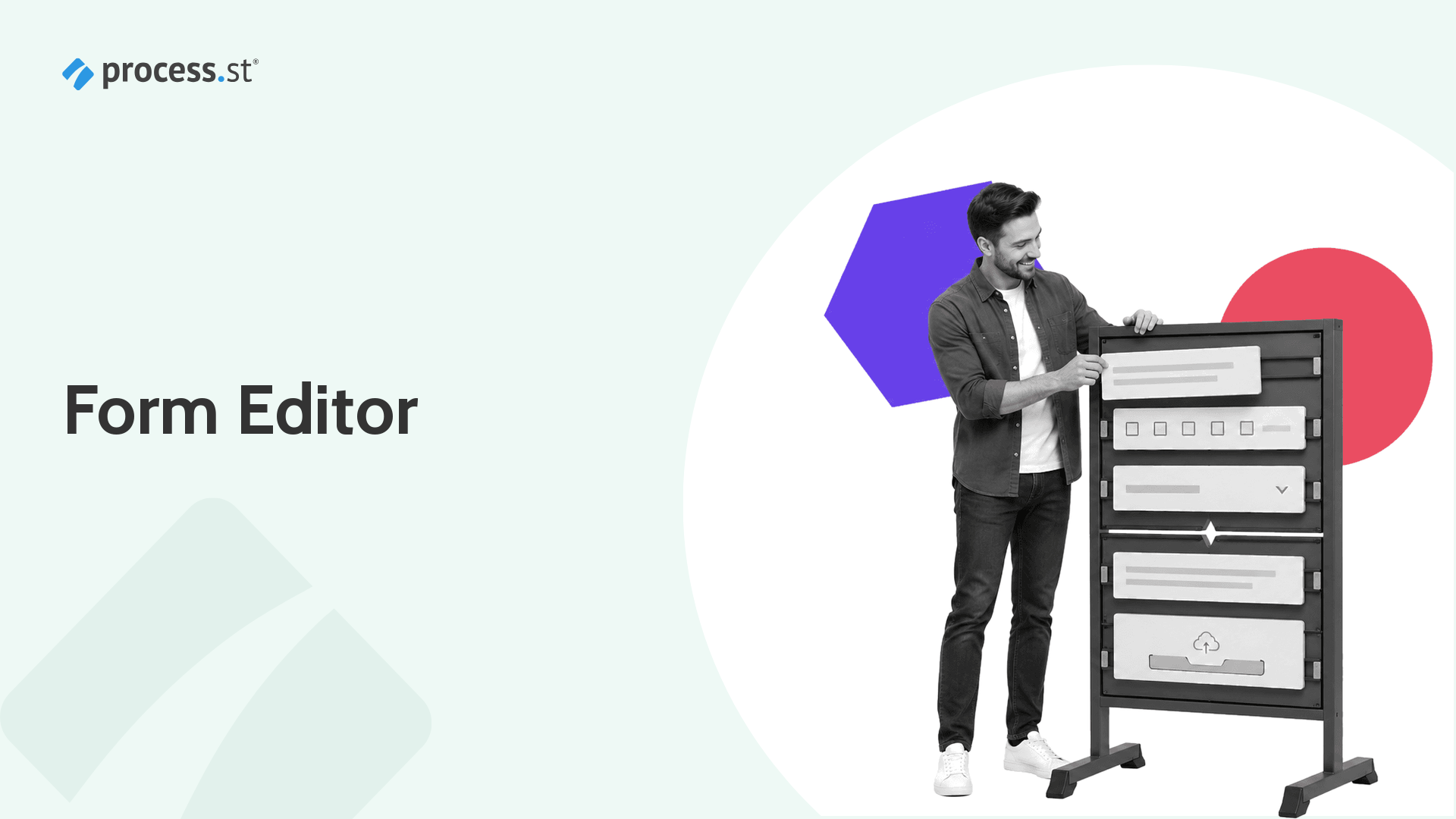 Form editor represented by a mechanical form-layout editing board
