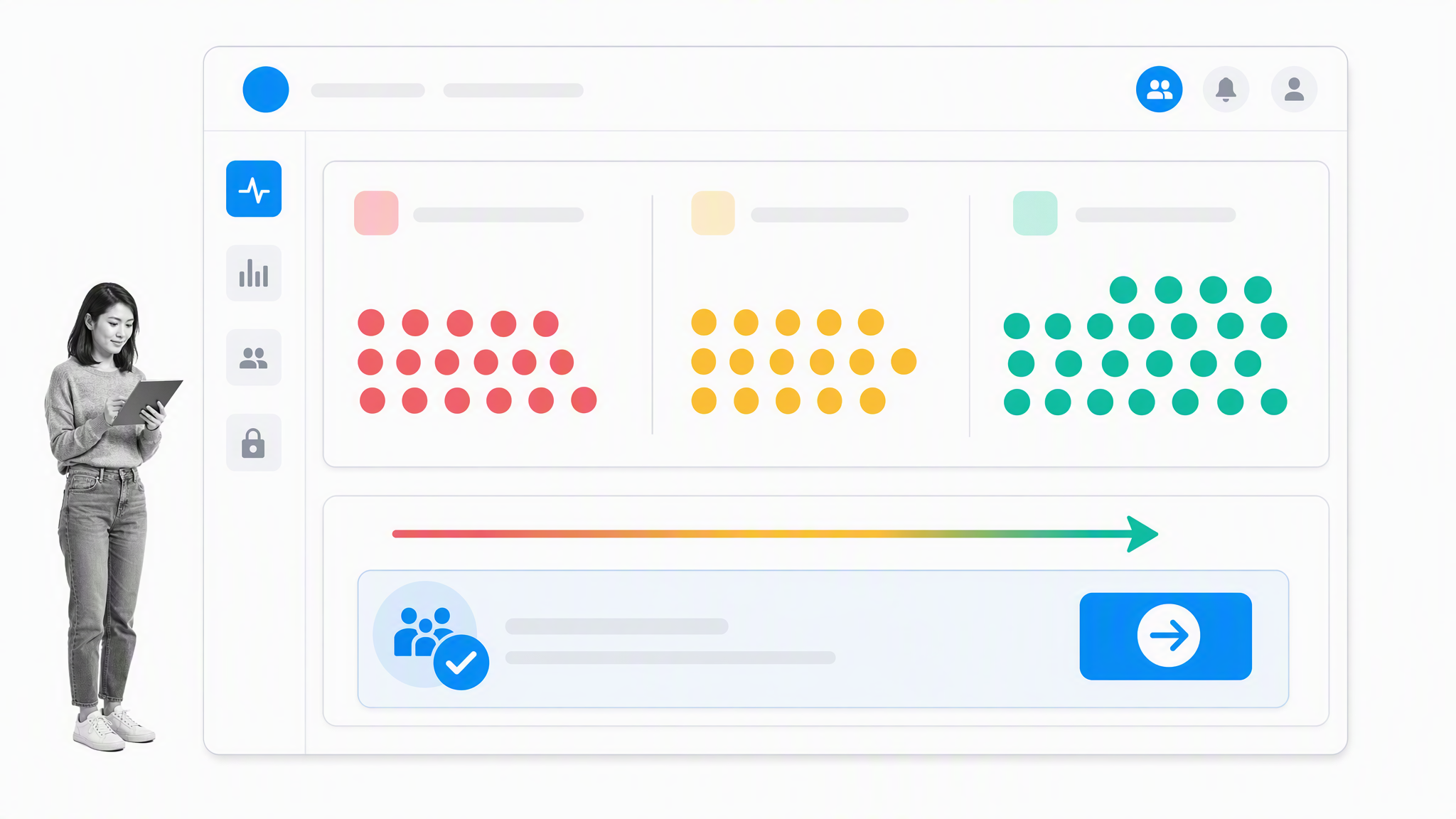 Anonymous employee Net Promoter Score distribution leading to follow-up action