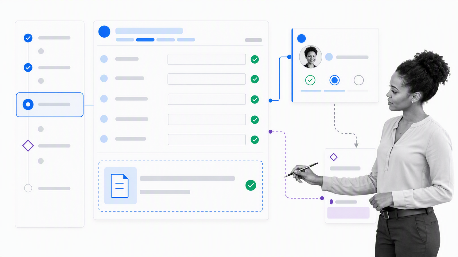 Process Street invoice approval workflow with validation, approval, and exception routing