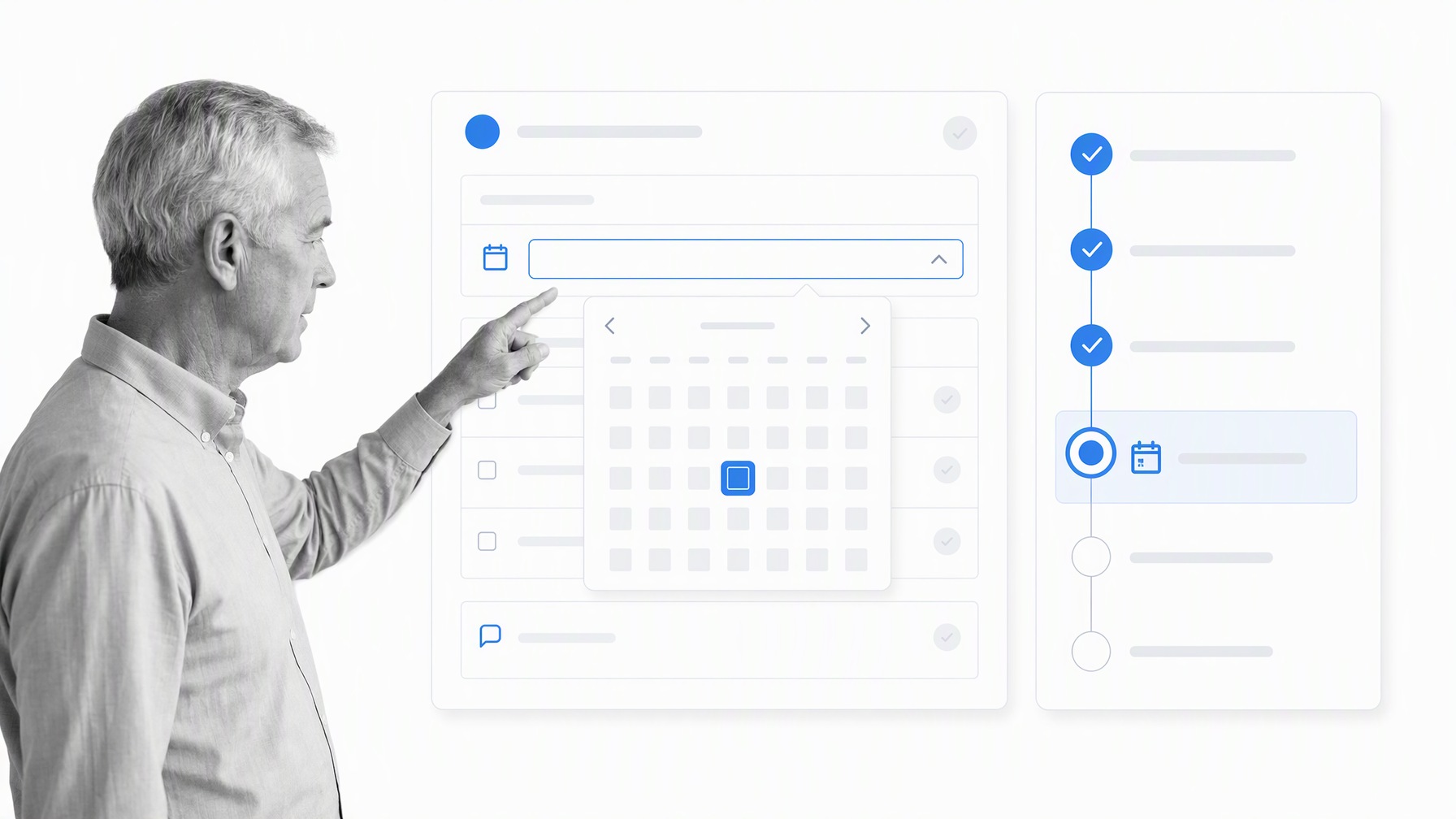 Date field connected to a workflow milestone