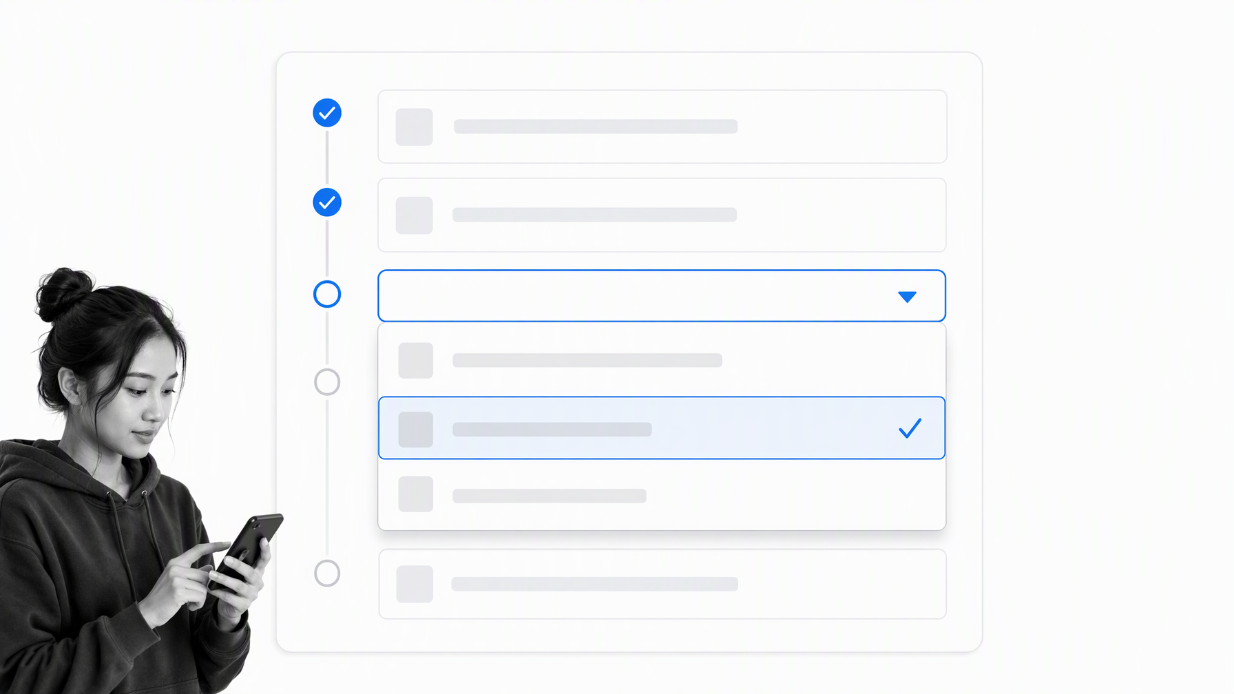 Dropdown form field with one controlled option selected
