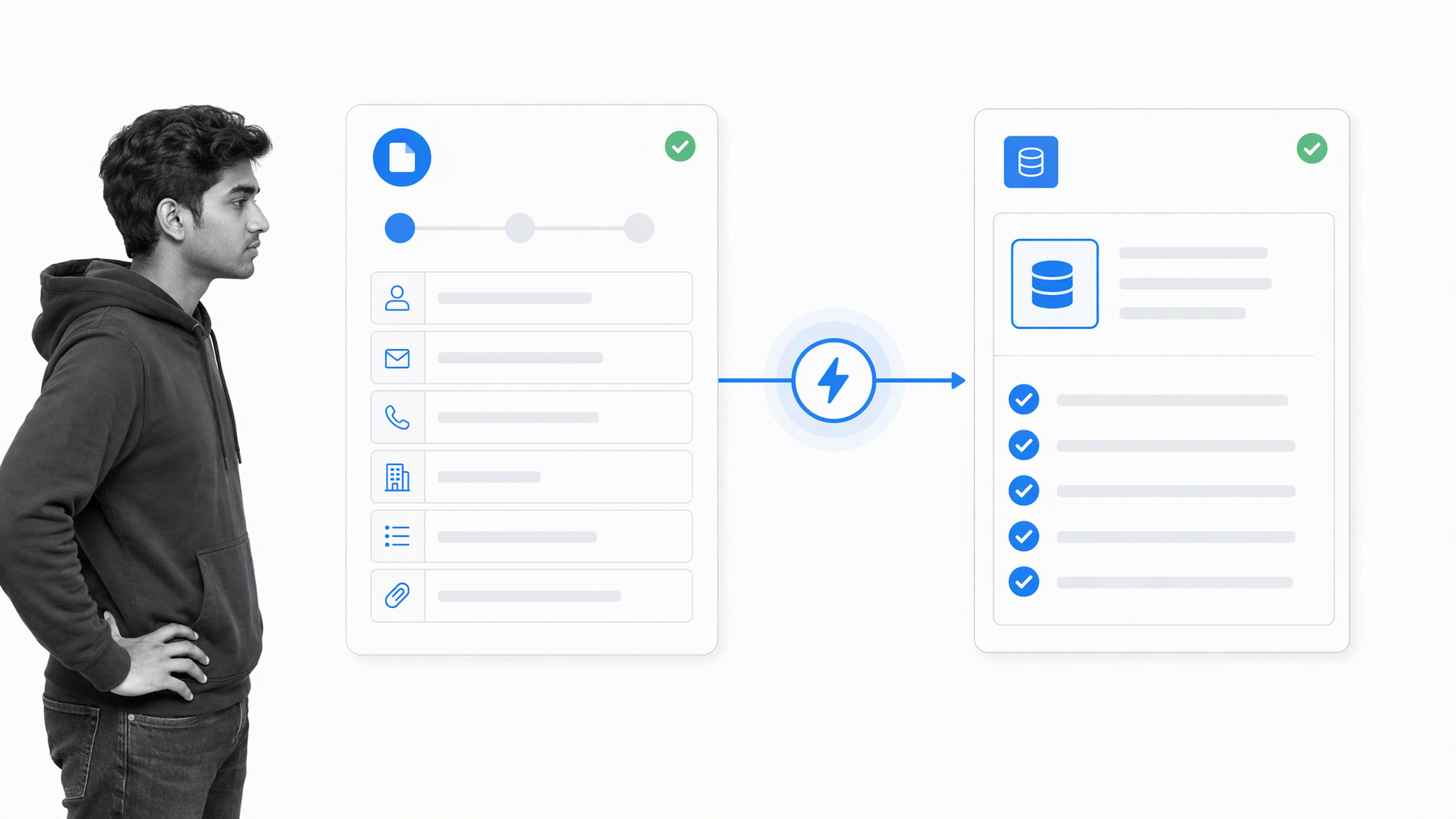 Form values routed through an automation into a destination record