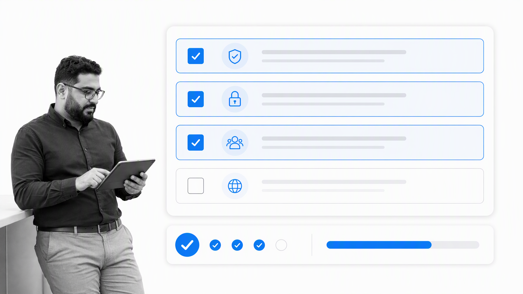 Multi-choice form field with several options selected