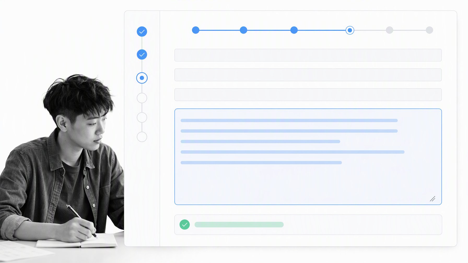Paragraph form field capturing a detailed response