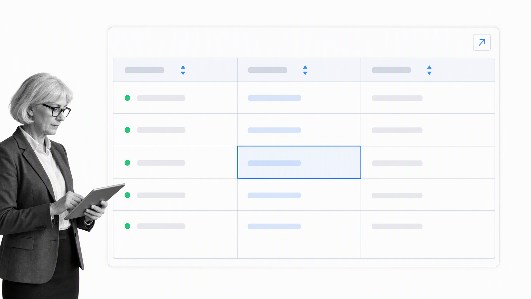Form responses organized in a workflow report table