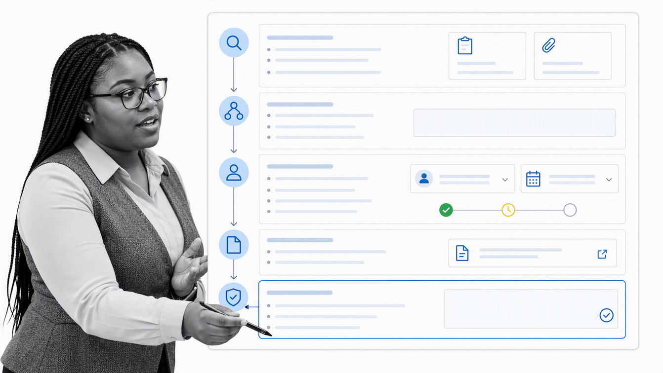 Ideagen Quality Management corrective action record with root cause, owner, linked audit, and verification