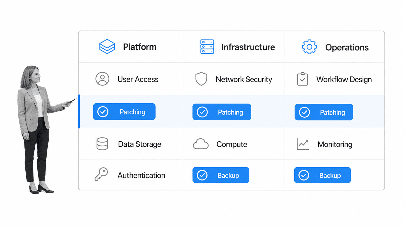 Workflow management app capability matrix