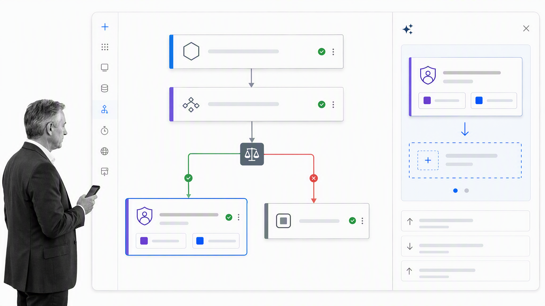 Microsoft Power Automate cloud flow with condition, approval, and Copilot assistance