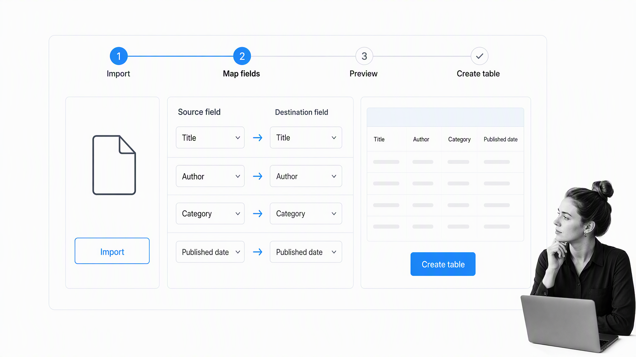 Generic field mapping import