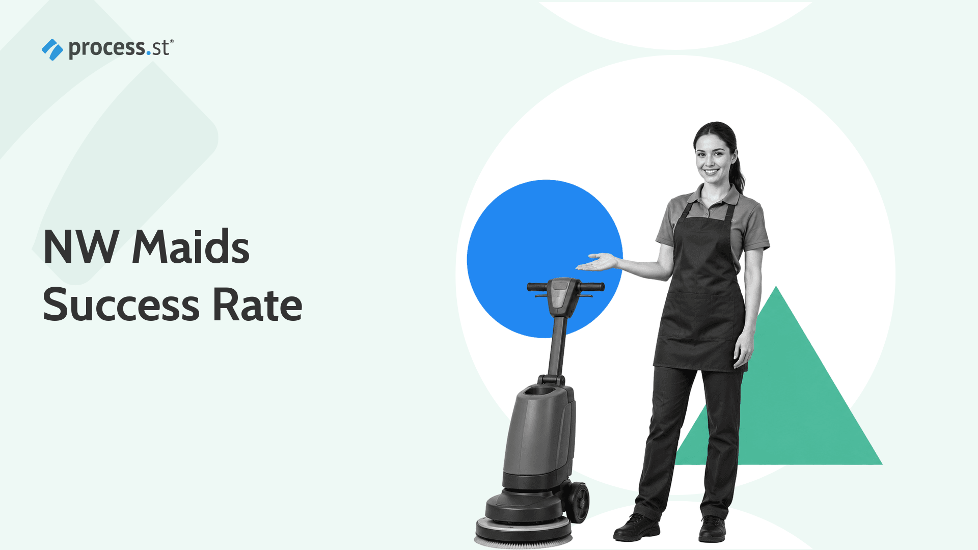 NW Maids cleaning operations manager presenting a professional floor-cleaning machine
