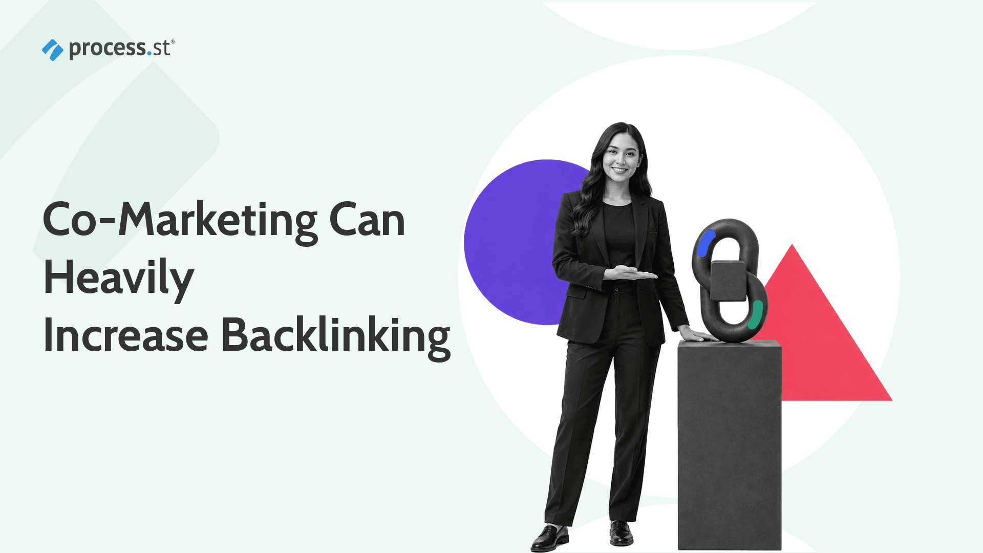 Partnership marketer presenting interlocked partner links around a shared asset