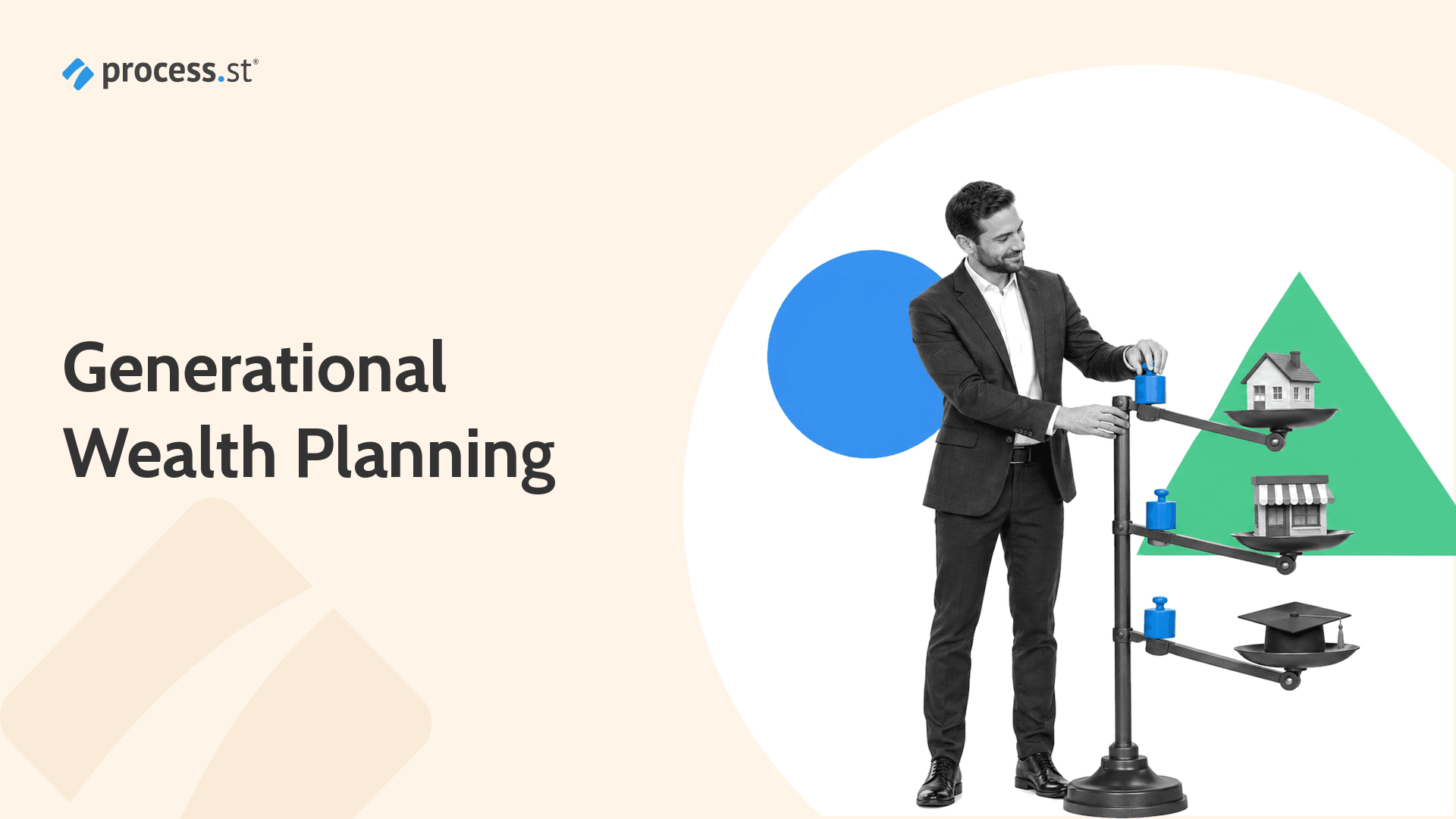 Family wealth planning professional balancing homes, business ownership, and education across generations