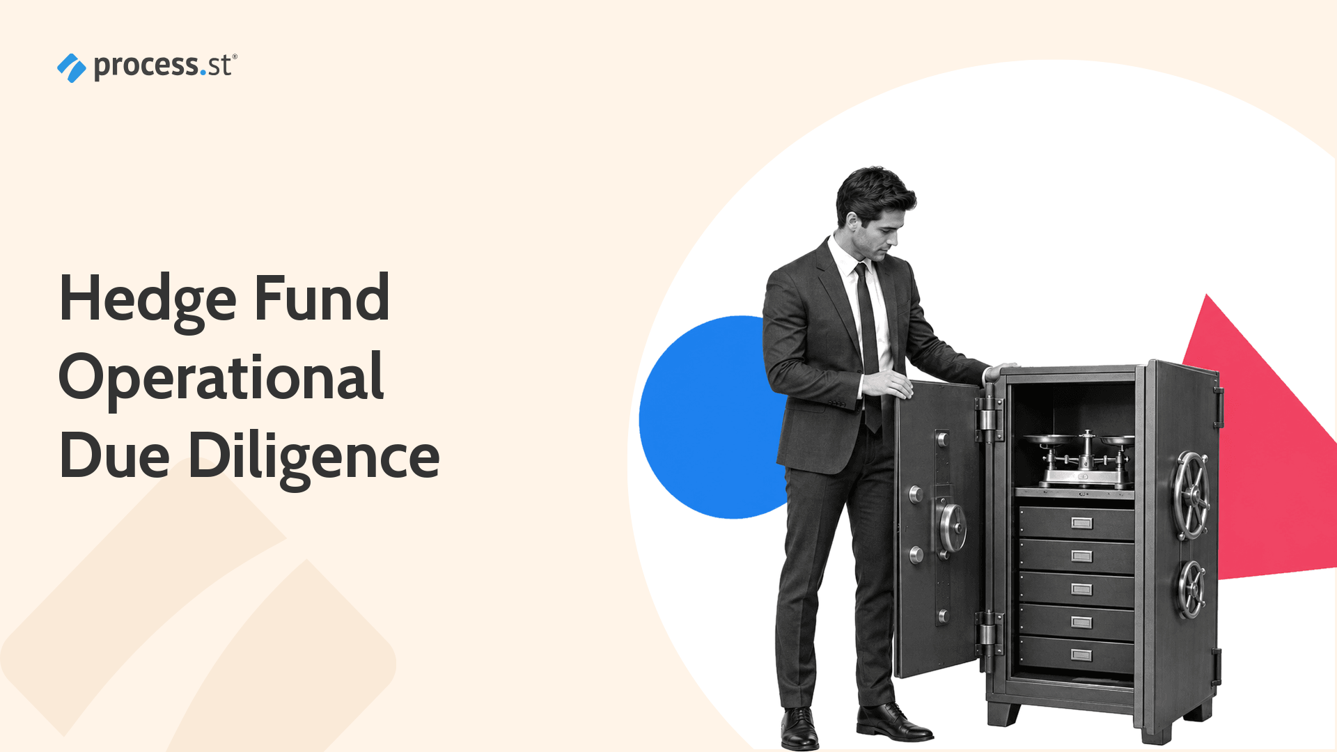 Hedge fund operational due diligence analyst inspecting an institutional asset-custody vault