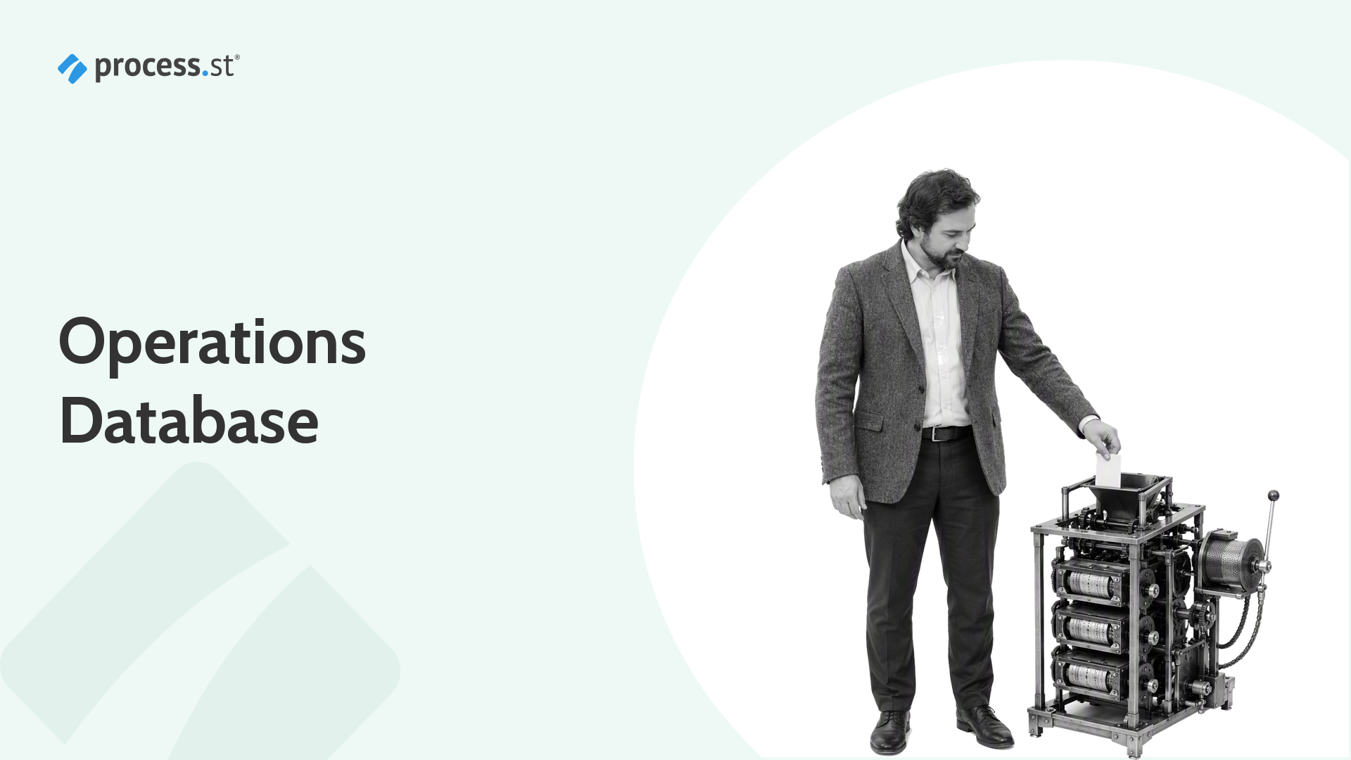 Operations database recording current business activity and transaction history