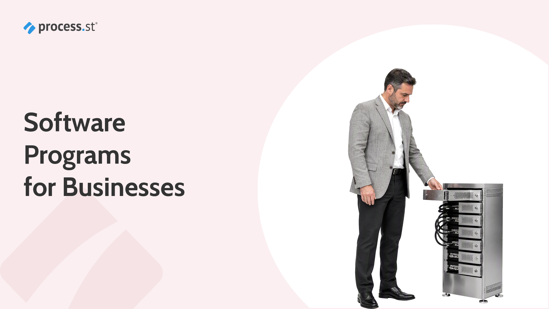 Software programs for businesses connected through a controlled operating stack