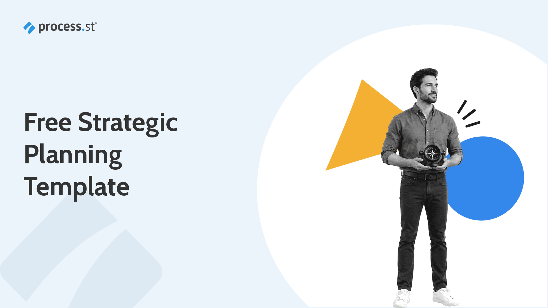 Strategy director holding a precision compass for organizational planning