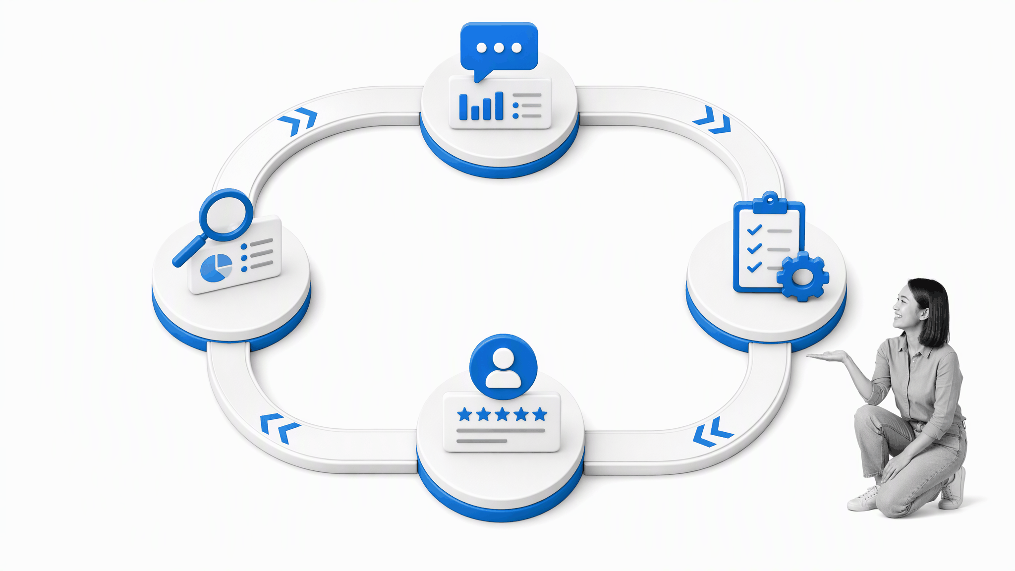 Closed customer feedback loop from signal through action and follow-up