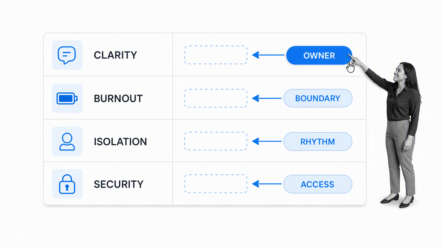 Risk control register for clarity burnout isolation and security in flexible teams
