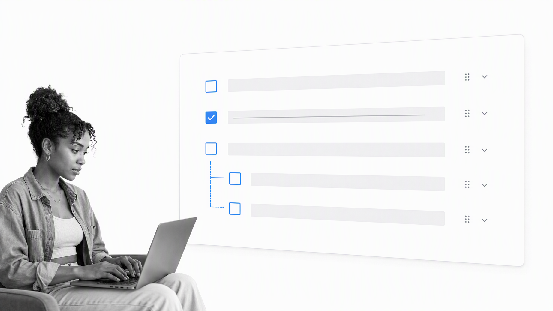 Google Docs document canvas with native interactive checklist rows