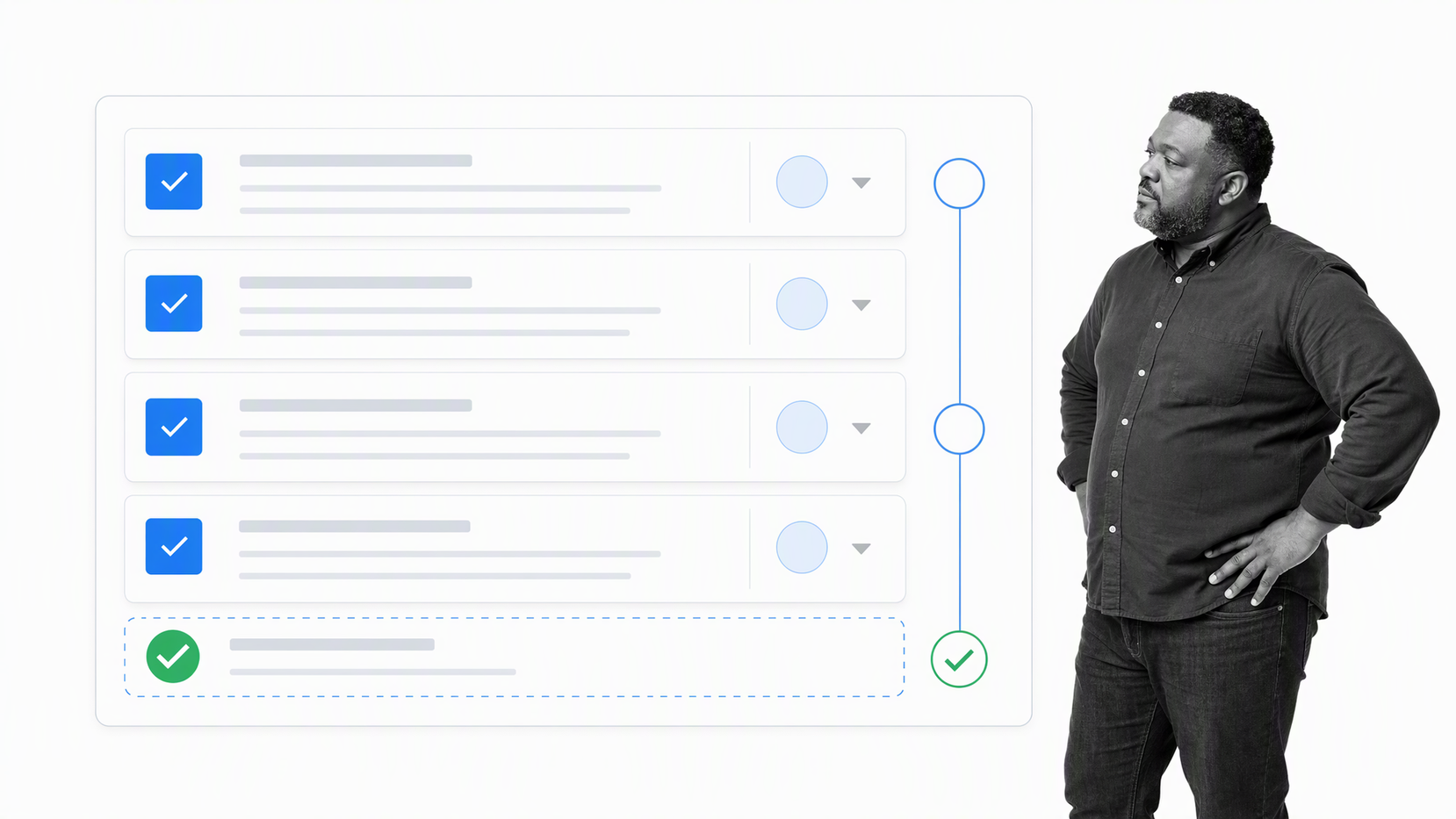 Marketing checklist with campaign stages and ownership