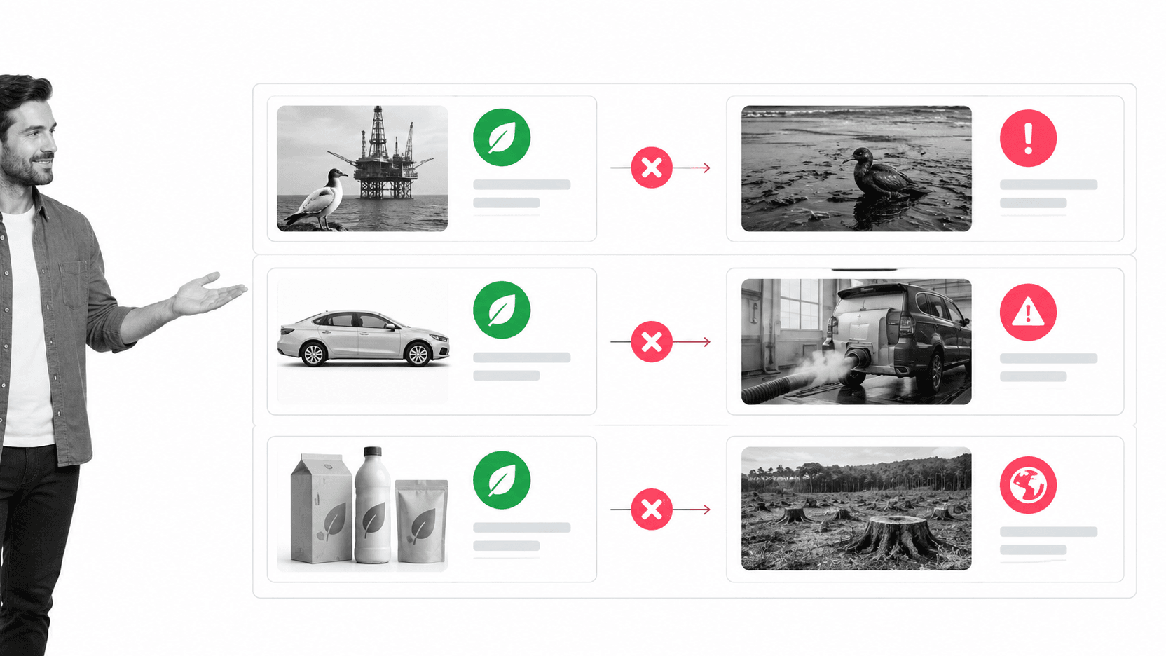 Historical environmental claims compared with enforcement and impact evidence