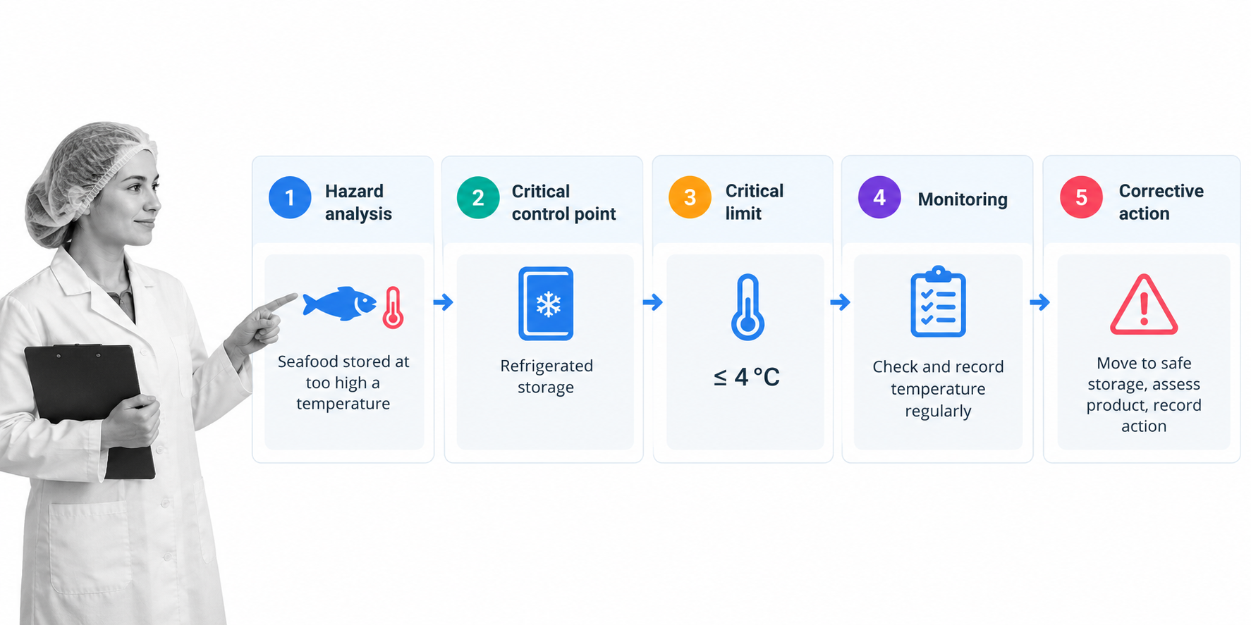 HACCP hazard analysis and critical control point workflow