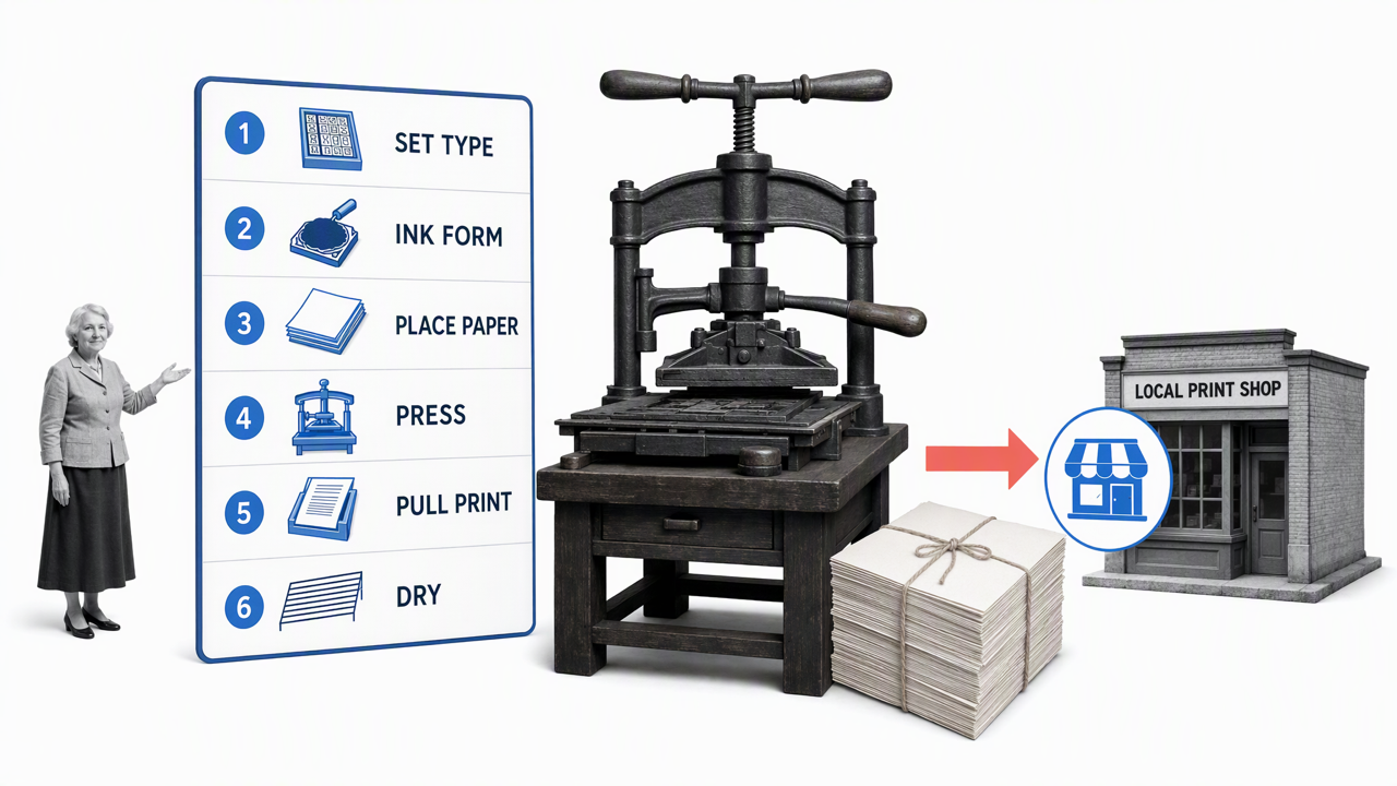 Printing equipment, materials, and process expertise transferred to a local operator