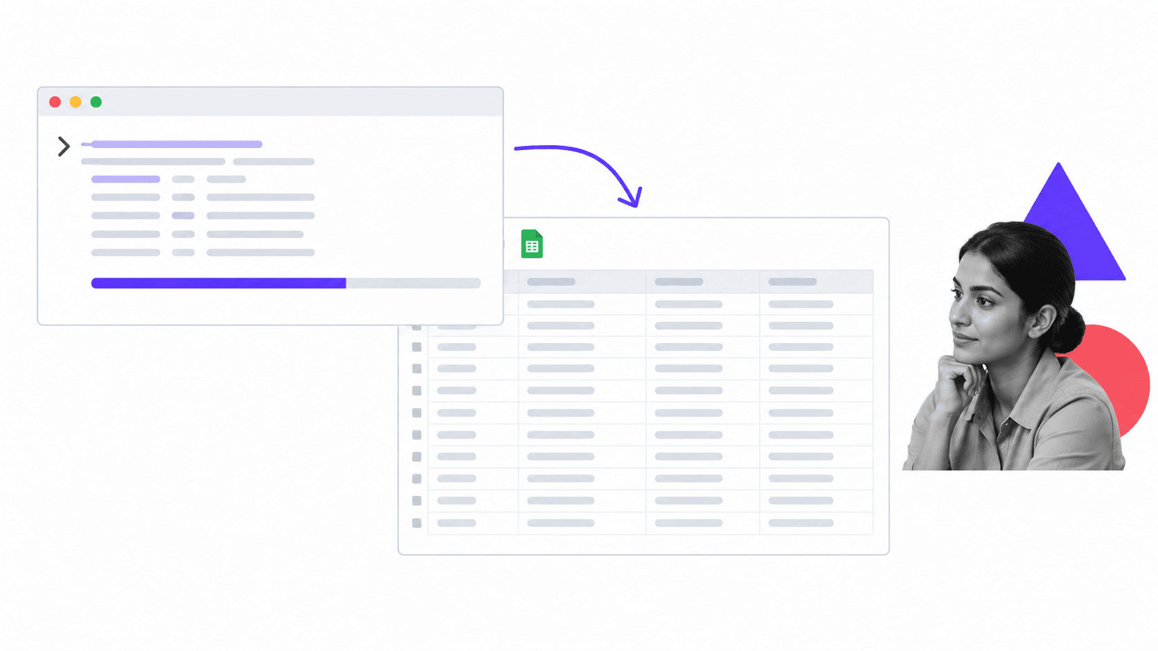 Researcher exporting social platform records into a structured data table