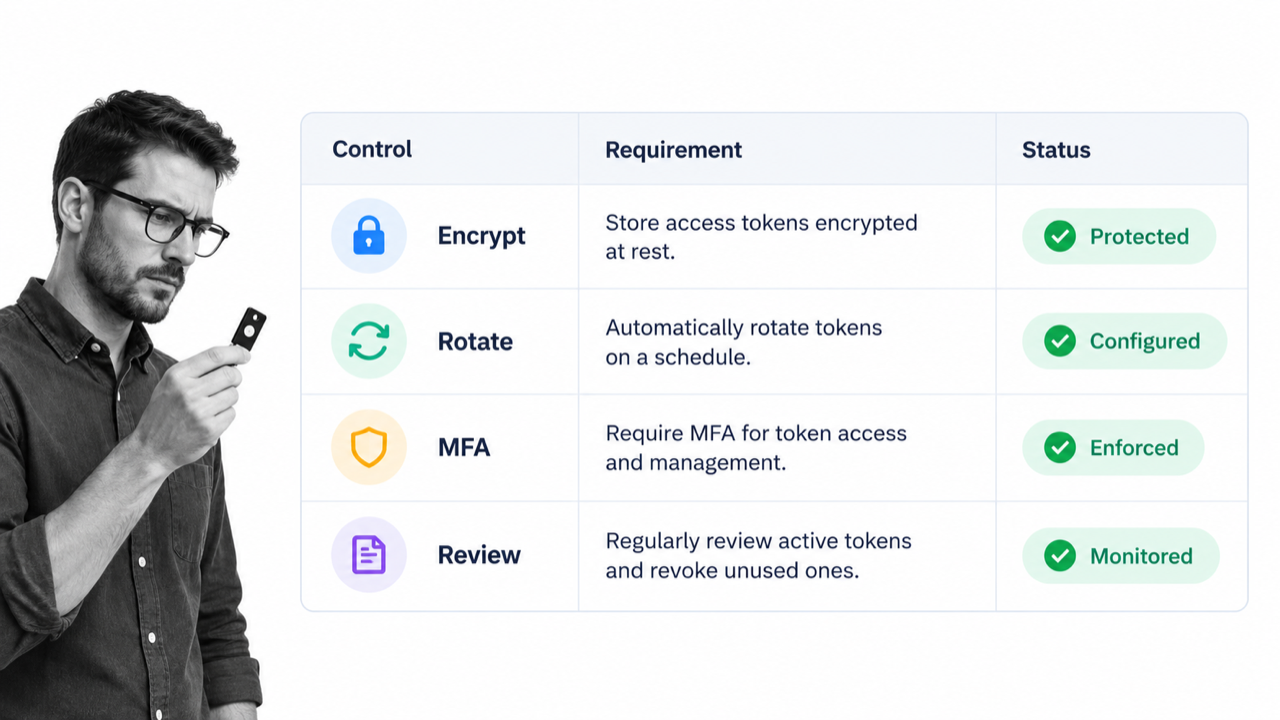 Security controls for encryption credential rotation multifactor authentication and access review